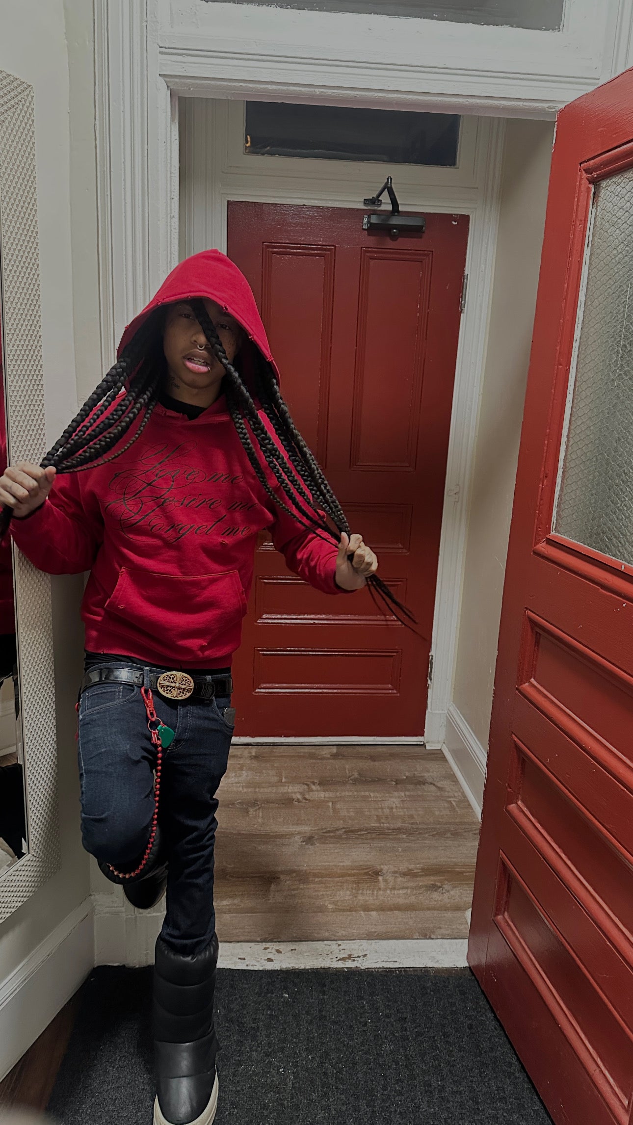 red desire hoodie