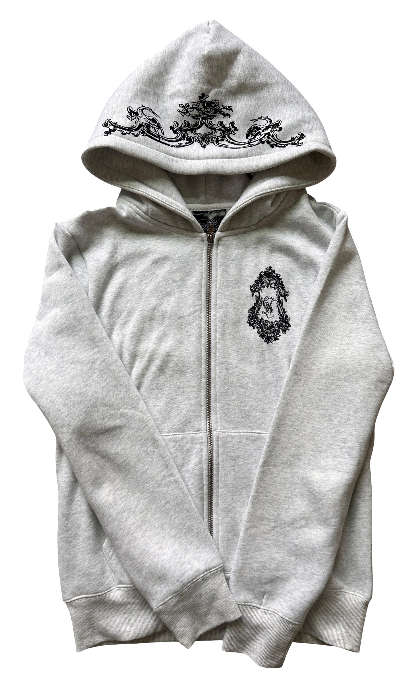 mirror zip up grey