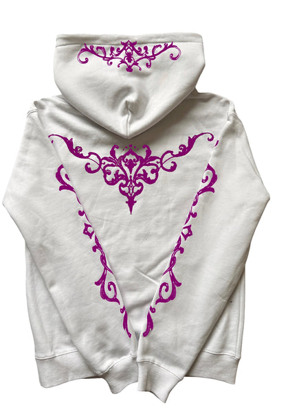 white luster hoodie