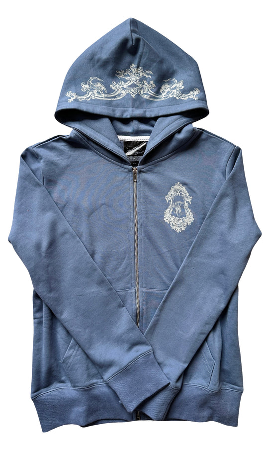 blue mirror zip up