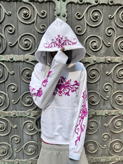 white luster hoodie
