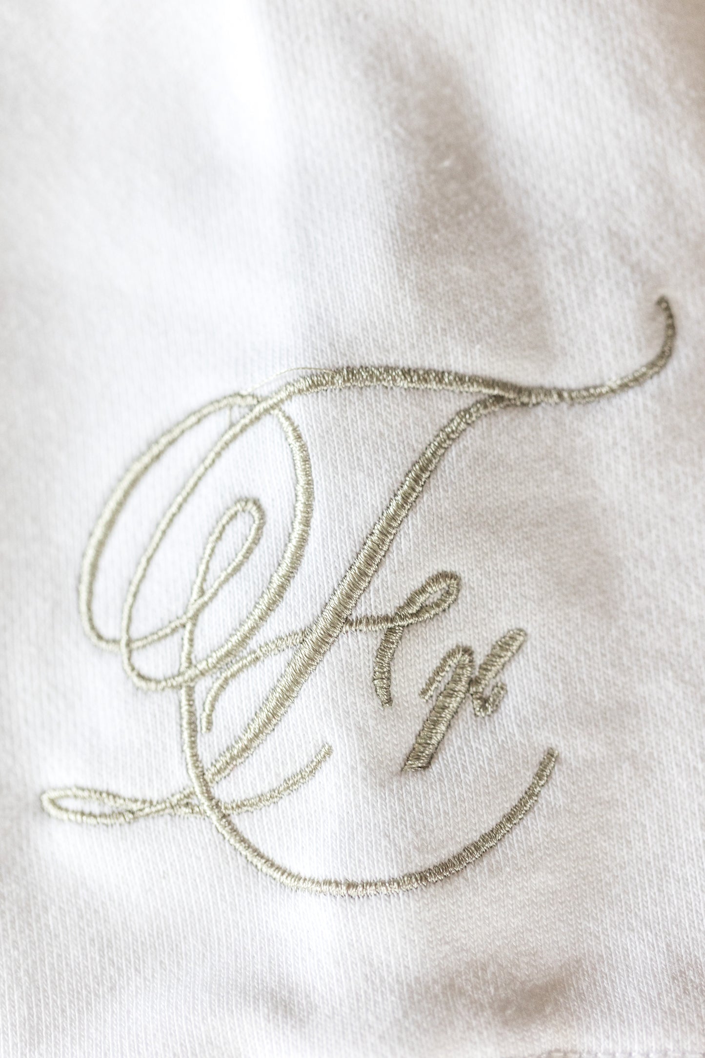 White Desire Hoodie w/gray cursive