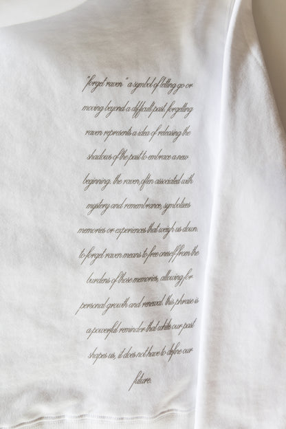 White Desire Hoodie w/gray cursive