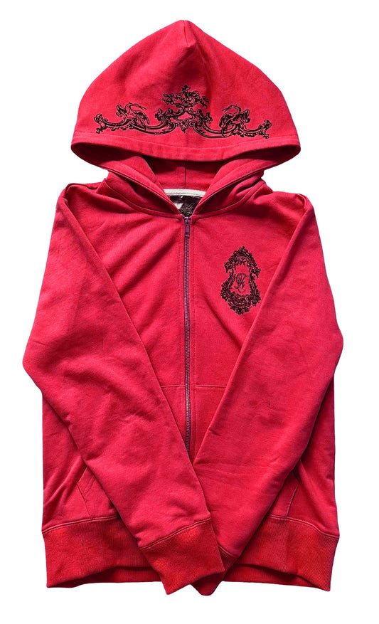 red mirror zip up