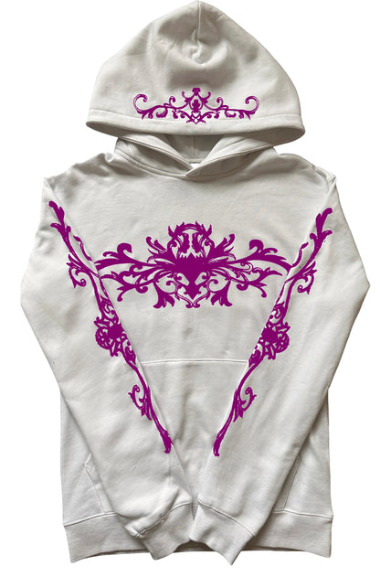white luster hoodie