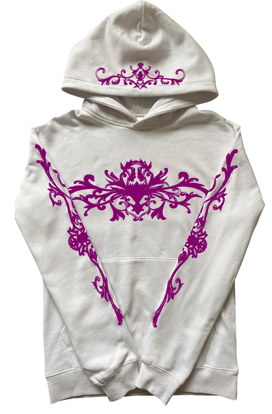white luster hoodie