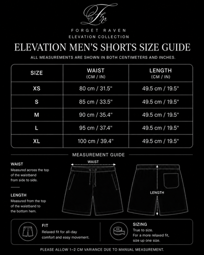 Men's Elevation Shorts (this weekend bundle $25 for shorts and a TEE