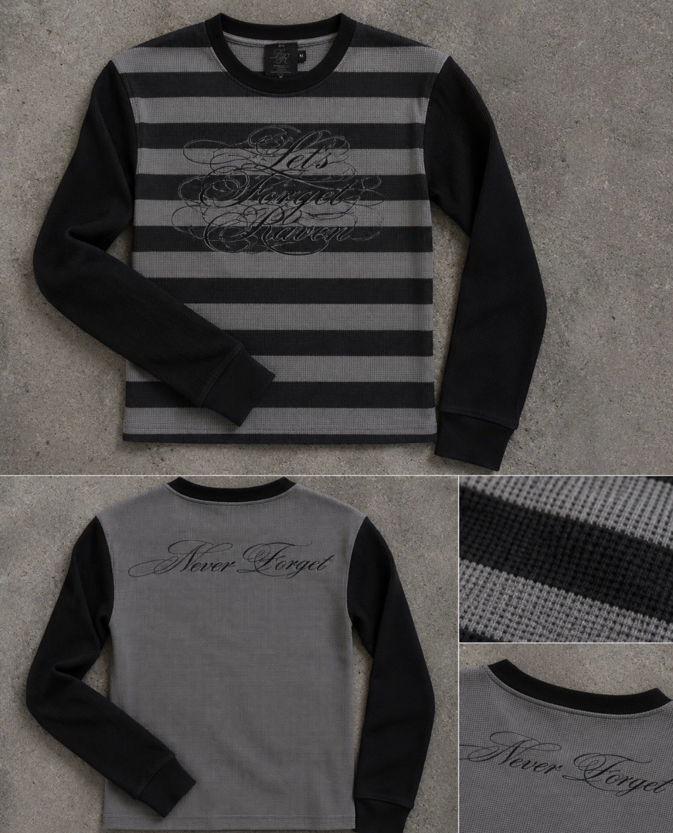 Let's Forget Striped Thermal * New Style
